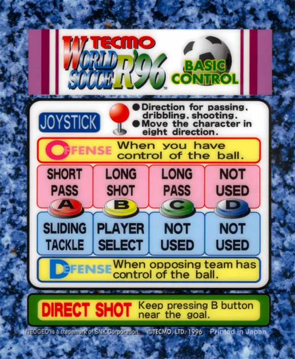 Tecmo World Soccer '96 mini marquee